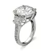 12ct Round Cut White Sapphire Three Stone Engagement Ring