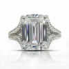 8ct Emerald Cut White Sapphire Engagement Ring