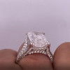8ct Emerald Cut White Sapphire Engagement Ring