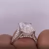 8ct Emerald Cut White Sapphire Engagement Ring
