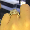 7ct Halo Emerald Cut White Sapphire Engagement Ring