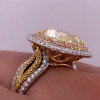 5.6ct Cushion Cut Yellow Sapphire Engagement Ring