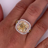5.6ct Cushion Cut Yellow Sapphire Engagement Ring