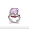 8ct Halo Radiant Cut Pink Sapphire Engagement Ring