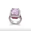 8ct Halo Radiant Cut Pink Sapphire Engagement Ring