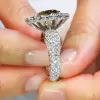 6ct Halo Heart Cut Champagne Sapphire Engagement Ring