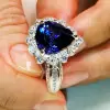 8ct Halo Trillion Cut Sapphire Engagement Ring