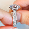 4ct Round Cut White Sapphire Engagement Ring