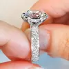 4ct Round Cut White Sapphire Engagement Ring