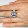 11ct Radiant Cut White Sapphire Engagement Ring