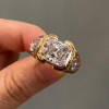 3.5ct Horizental Bezel Radiant Cut Cocktail Ring