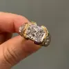 3.5ct Horizental Bezel Radiant Cut Cocktail Ring