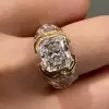 3.5ct Horizental Bezel Radiant Cut Cocktail Ring