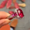 9.5ct Cushion Cut Ruby Cocktail Ring