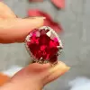 9.5ct Cushion Cut Ruby Cocktail Ring