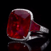 9.5ct Cushion Cut Ruby Cocktail Ring