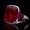 9.5ct Cushion Cut Ruby Cocktail Ring