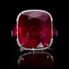 9.5ct Cushion Cut Ruby Cocktail Ring