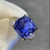 9.5ct Cushion Cut Blue Sapphire Engagement Ring