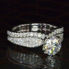 2.7ct Round Cut White Saphhire Wedding Set