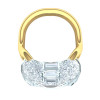 3ct Cushion Cut White Sapphire Engagement Ring