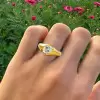 2ct Oval Cut Matte Finish Modern Engagement Ring