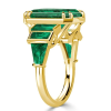 8ct Emerald Cut Emerald Engagement Ring in Gold