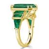 8ct Emerald Cut Emerald Engagement Ring in Gold