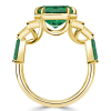 8ct Emerald Cut Emerald Engagement Ring in Gold