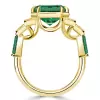 8ct Emerald Cut Emerald Engagement Ring in Gold