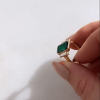 5ct Emerald Cut Bezel Set Engagement Ring