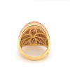 Paved White Sapphire Curved Bold Cocktail Ring
