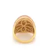 Paved White Sapphire Curved Bold Cocktail Ring