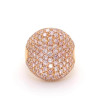 Paved White Sapphire Curved Bold Cocktail Ring