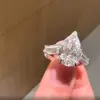 9ct Pear Cut White Sapphire Engagement Ring
