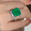 12ct Asscher Cut Emerald Bold Engagement Ring