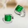 12ct Asscher Cut Emerald Bold Engagement Ring