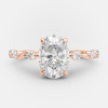 5ct Oval Cut White Sapphire Simple Engagement Ring