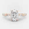 5ct Oval Cut White Sapphire Simple Engagement Ring