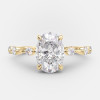 5ct Oval Cut White Sapphire Simple Engagement Ring