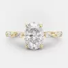 5ct Oval Cut White Sapphire Simple Engagement Ring