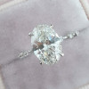 5ct Oval Cut White Sapphire Simple Engagement Ring