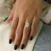 5ct Oval Cut White Sapphire Simple Engagement Ring