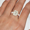 5ct Emerald Cut White Sapphire Engagement Ring
