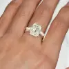 5ct Emerald Cut White Sapphire Engagement Ring