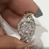 4.5ct Round Cut Cut White Sapphire Engagement Ring in Gold 