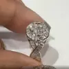 4.5ct Round Cut Cut White Sapphire Engagement Ring in Gold 