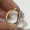 4.5ct Round Cut Cut White Sapphire Engagement Ring in Gold 