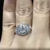 4.5ct Round Cut Cut White Sapphire Engagement Ring in Gold 