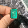 8.4ct Emerald Cut Emerald Simple Classic Engagement Ring